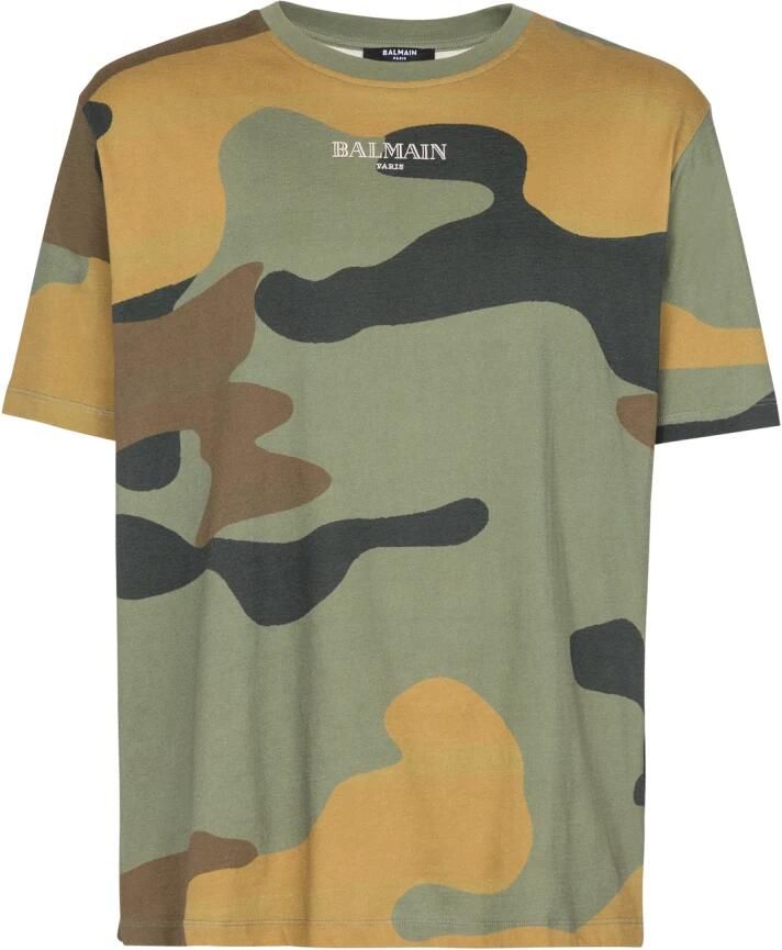 Balmain Camouflage Vintage T-shirt Multicolor Heren
