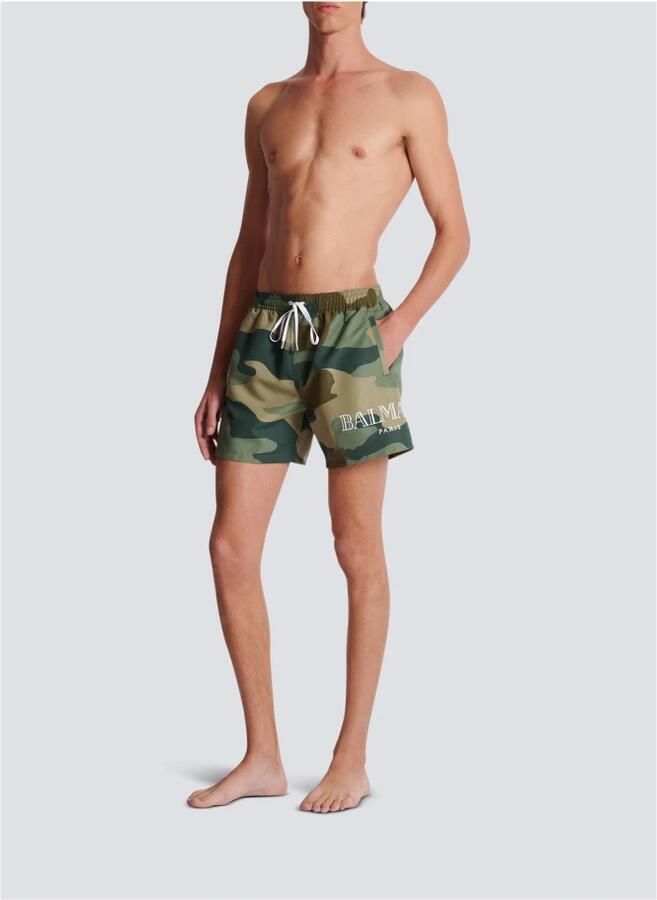 Balmain Camouflage zwemshorts Green Heren - Foto 2