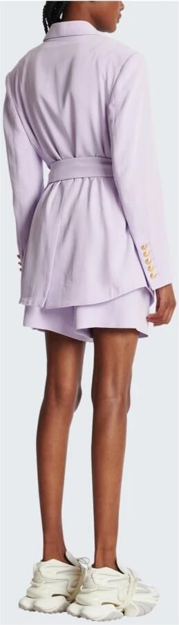 Balmain Crepe jacket with shawl collar Paars Dames - Foto 9