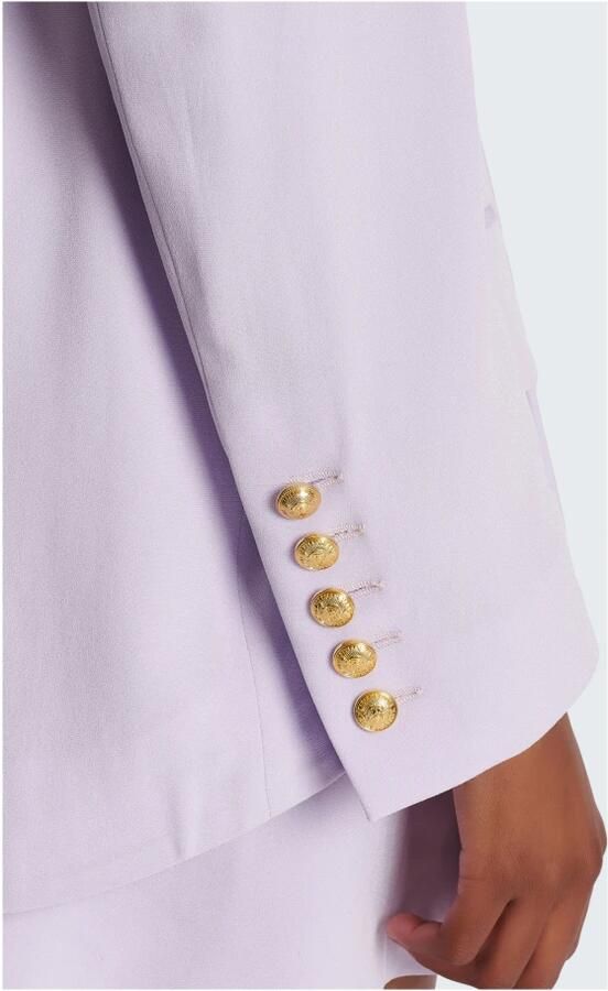 Balmain Crepe jacket with shawl collar Paars Dames - Foto 3
