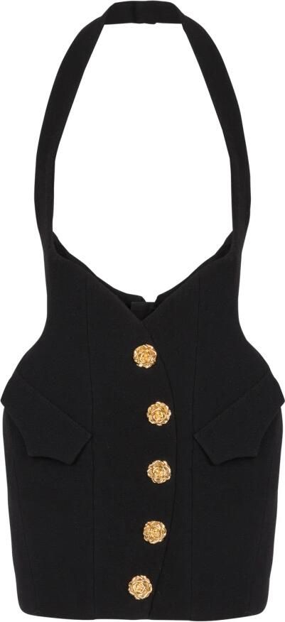 Balmain Dubbele crepe tulpenrok Black Dames - Foto 8