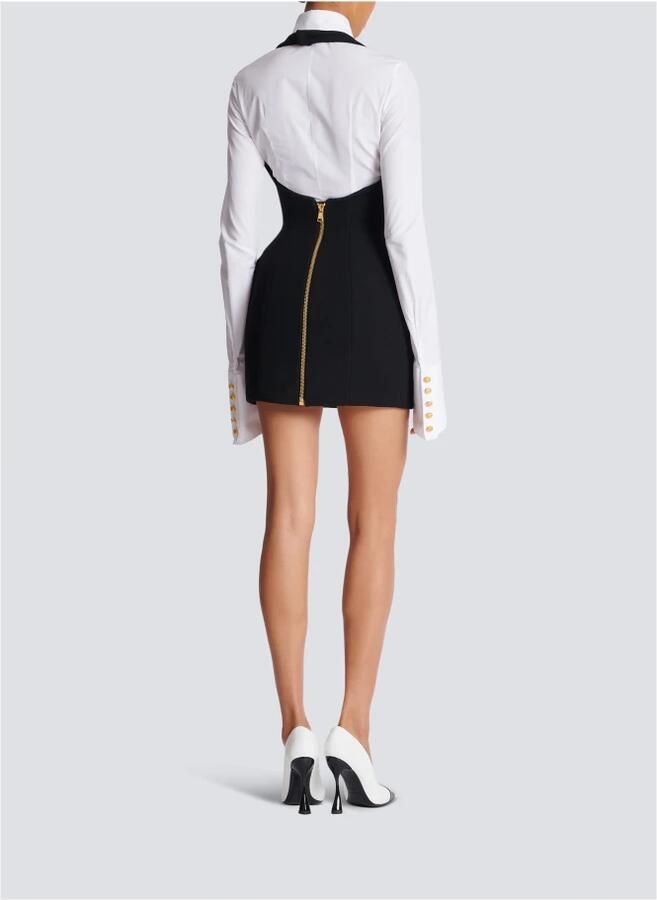 Balmain Dubbele crepe tulpenrok Black Dames - Foto 4