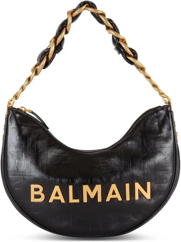 Balmain Stijlvolle Leren Schoudertas met Ketting Black Dames - Foto 2