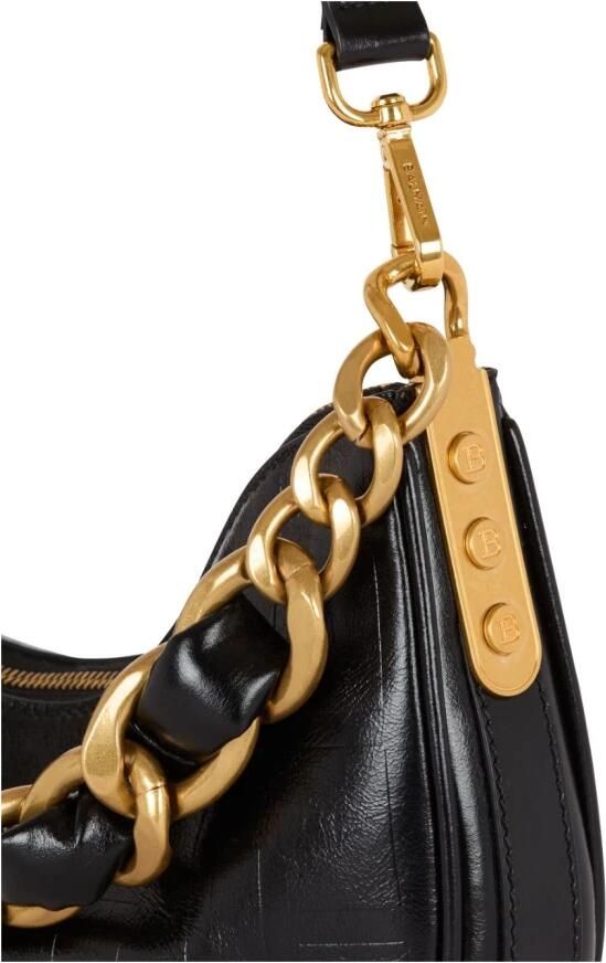 Balmain Stijlvolle Leren Schoudertas met Ketting Black Dames - Foto 5
