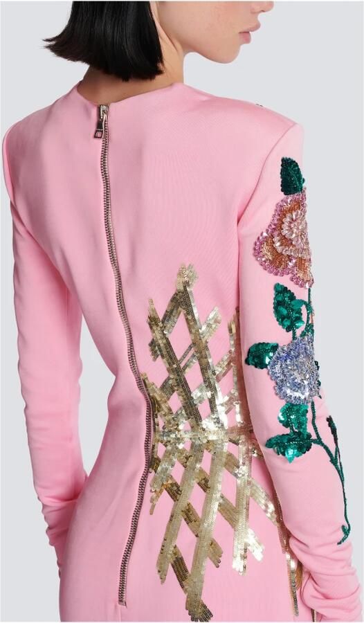 Balmain Geborduurde rozen jurk Multicolor Dames - Foto 3
