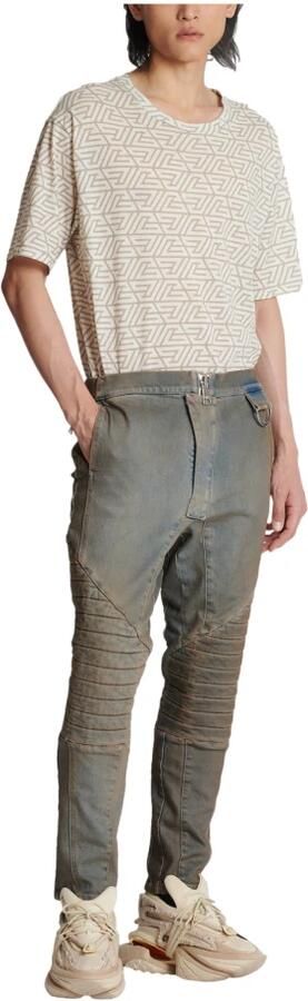 Balmain Gewatteerde en gewatteerde stretch jeans Brown Heren - Foto 6