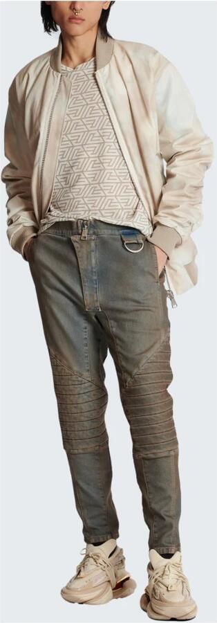 Balmain Gewatteerde en gewatteerde stretch jeans Brown Heren - Foto 4