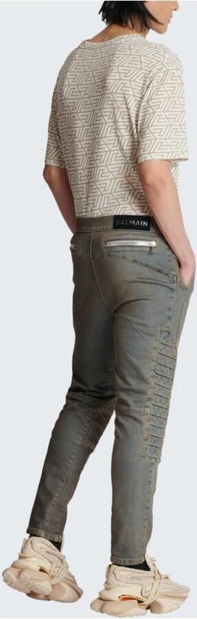 Balmain Gewatteerde en gewatteerde stretch jeans Brown Heren - Foto 5