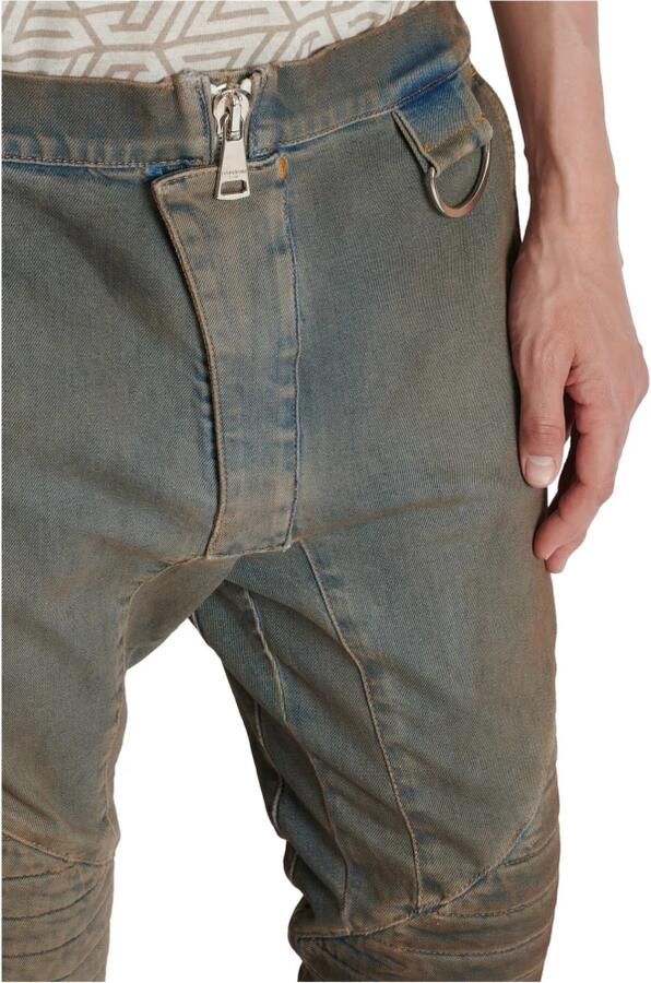 Balmain Gewatteerde en gewatteerde stretch jeans Brown Heren - Foto 2