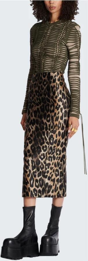 Balmain Geweven jersey top Green Dames - Foto 6