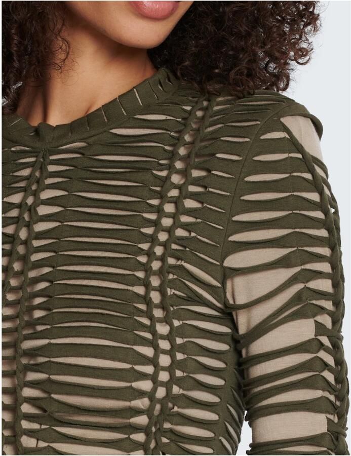 Balmain Geweven jersey top Green Dames - Foto 2