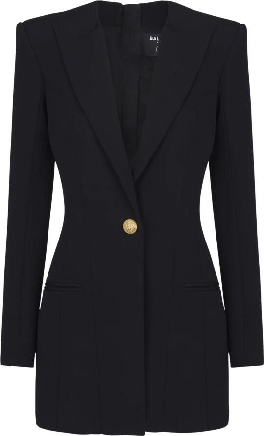 Balmain Grain de poudre getailleerde jurk Black Dames