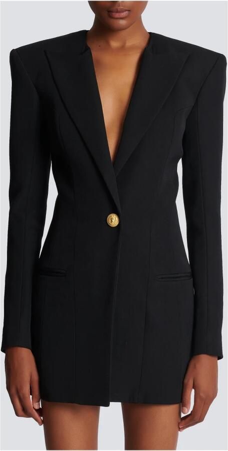 Balmain Grain de poudre getailleerde jurk Black Dames - Foto 4