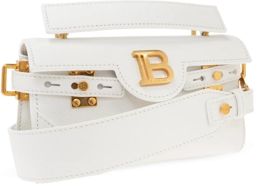 Balmain Shoppers B-Buzz 19 Purse Leather White in grijs - Foto 5