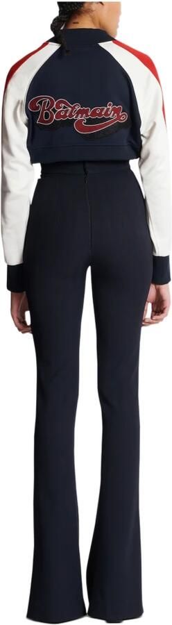 Balmain Broek met hoge taille en visgraatmotief Blauw Dames - Foto 6