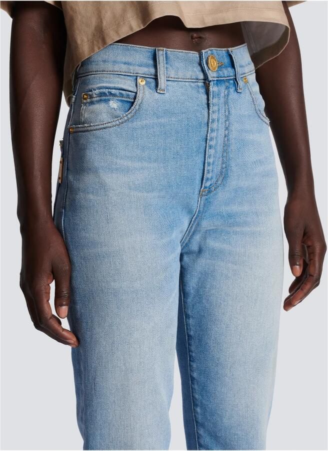 Balmain Faded denim slim fit jeans Blauw Dames - Foto 2