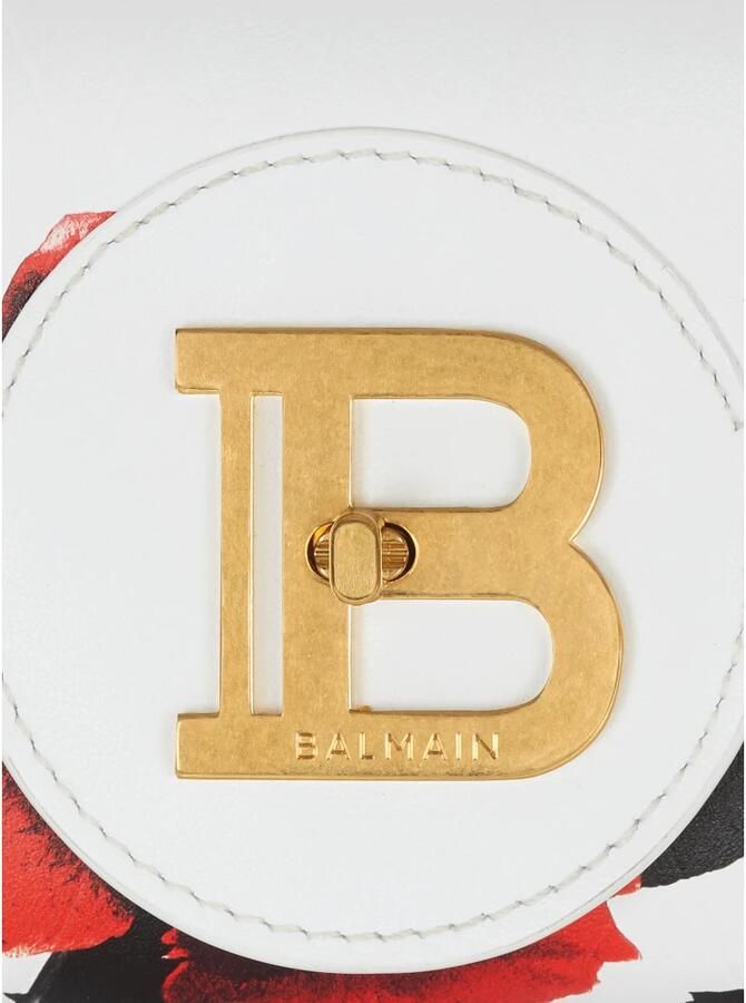 Balmain Kalverleren B-Buzz Pouch 23 met een rozenprint en reliëf ruitmotief Multicolor Dames