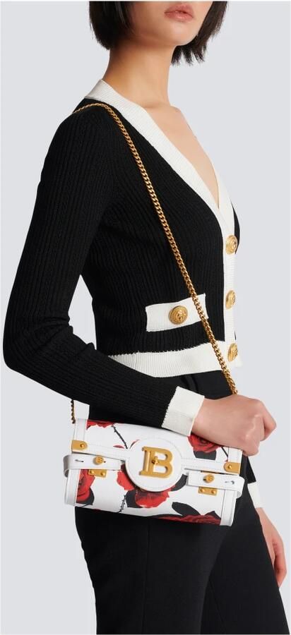 Balmain Kalverleren B-Buzz Pouch 23 met een rozenprint en reliëf ruitmotief Multicolor Dames - Foto 3