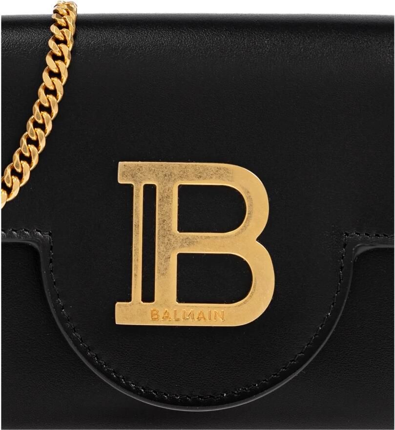 Balmain Hobo bags B-Buzz Wallet On Chain Leather Black in zwart - Foto 2
