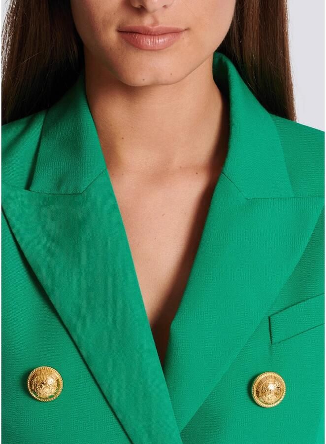 Balmain Groene Wollen Blazer Gouden Knopen Green Dames - Foto 2