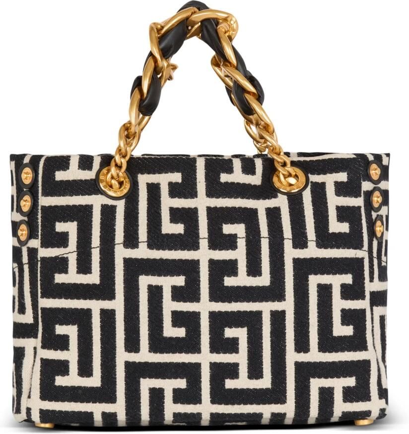 Balmain Shoppers 1945 Soft Small Ivory Shoulder Bag in zwart - Foto 3