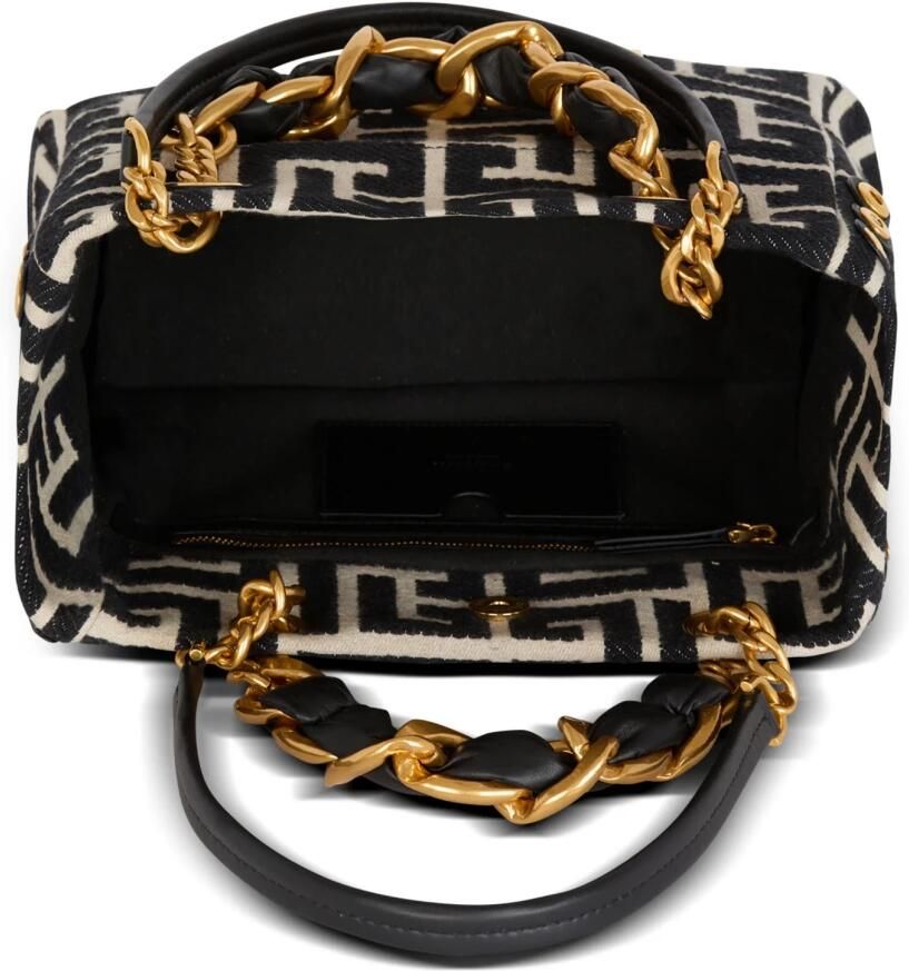Balmain Shoppers 1945 Soft Small Ivory Shoulder Bag in zwart - Foto 4