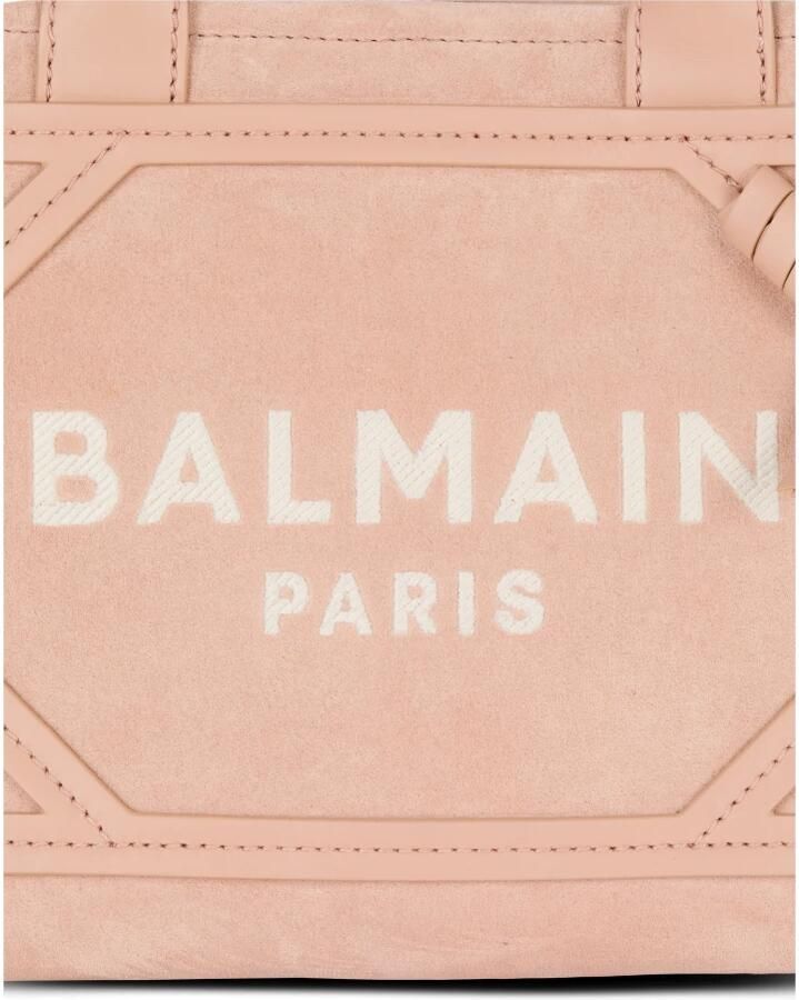Balmain Totes & shoppers B-Army Small Shopper Bag Leather Pink in roze - Foto 2