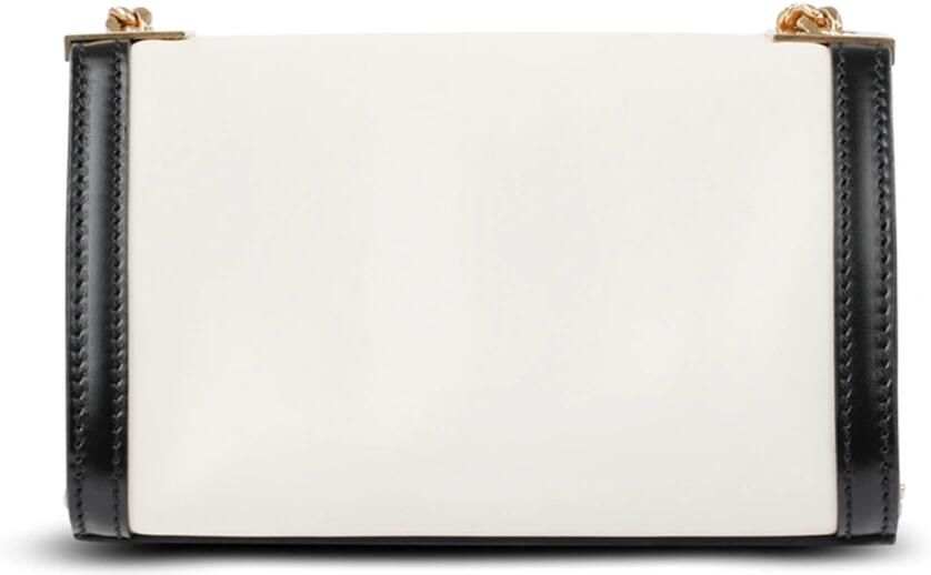 Balmain Small-sized black and white leather 1945 Heritage bag Wit Dames - Foto 4