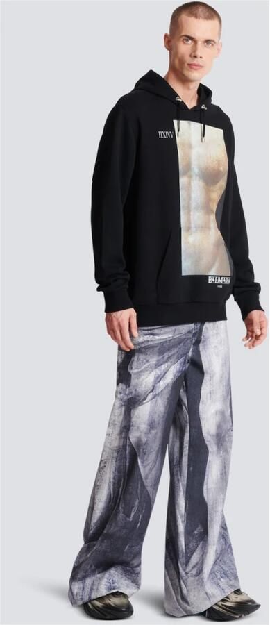 Balmain Katoenen Hoodie Sweatshirt met Logodetail Black Heren - Foto 5