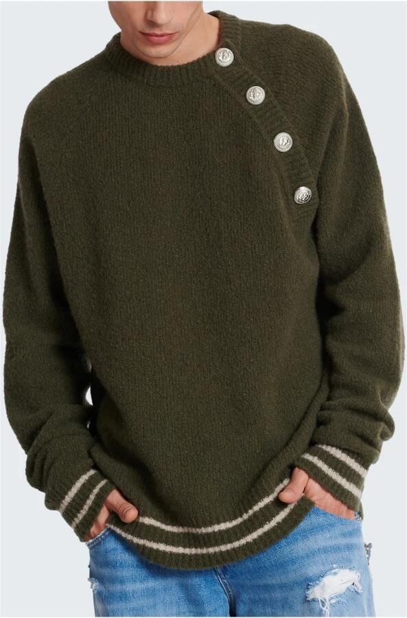 Balmain Trui met knoopdetail Groen - Foto 5