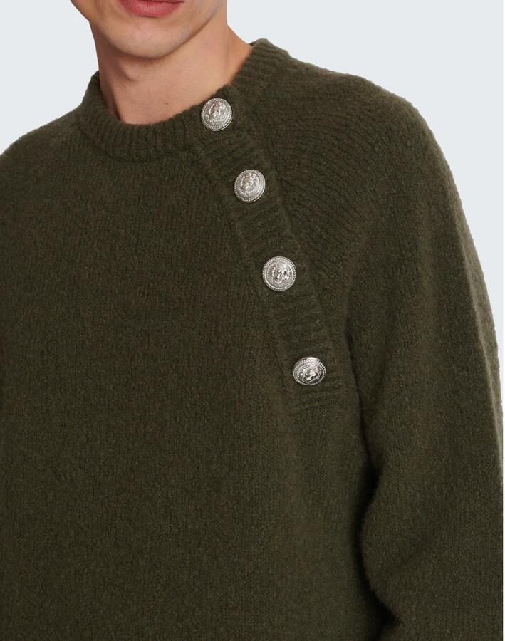 Balmain Trui met knoopdetail Groen
