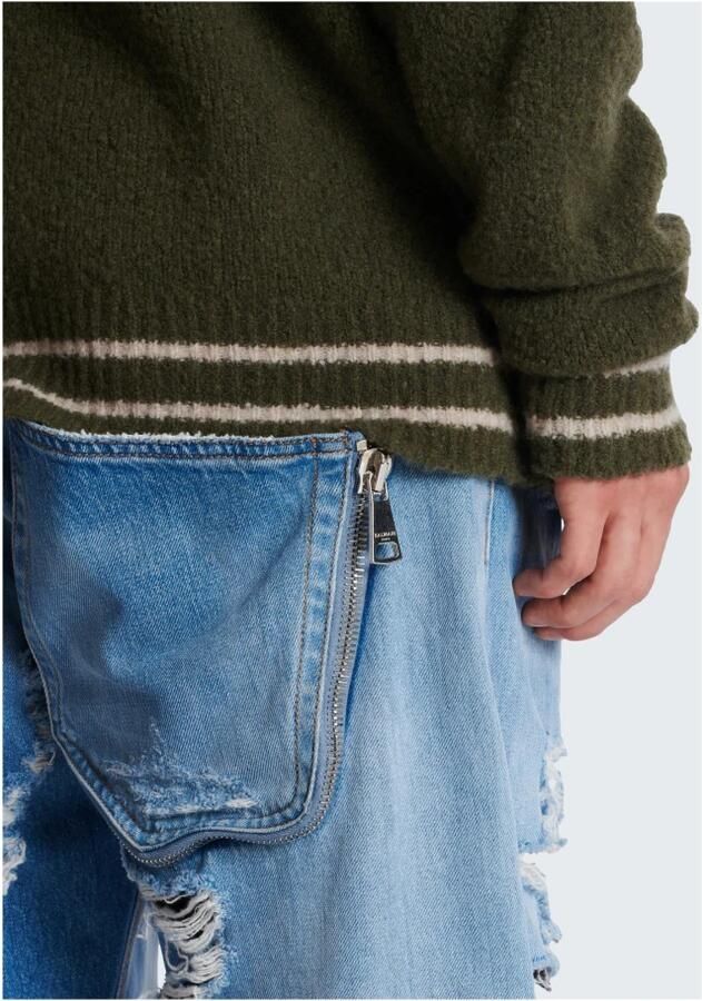 Balmain Trui met knoopdetail Groen - Foto 2