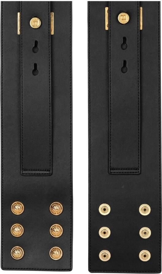 Balmain Riem met logoplakkaat Zwart