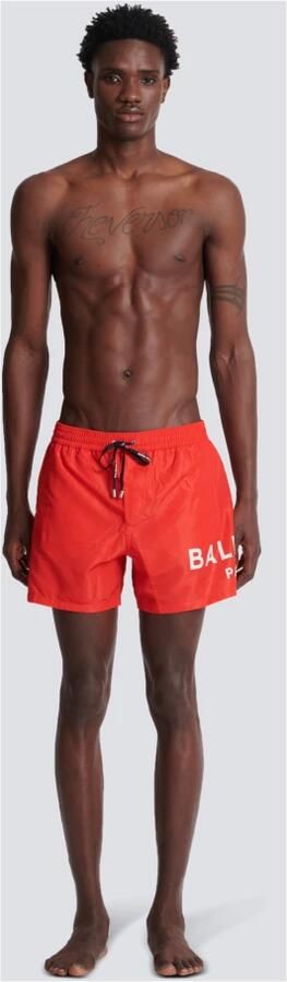 Balmain Short de bain à logo Rood Heren - Foto 3