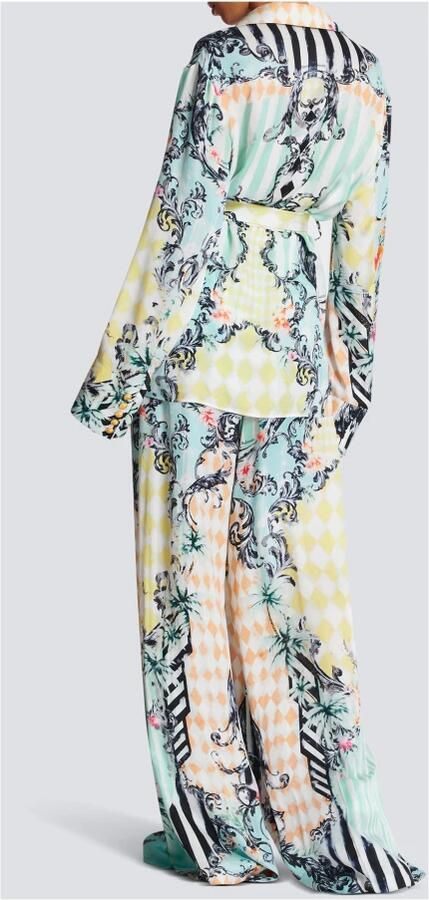 Balmain Losse geriemde shirt met barokprint Multicolor Dames - Foto 7