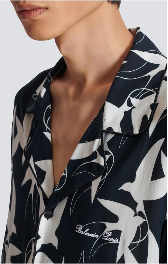 Balmain Losse shirt met zwaluwprint Black Heren - Foto 3
