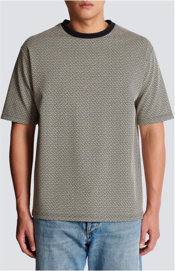 Balmain Mini monogram geweven T-shirt Meerkleurig Heren - Foto 2