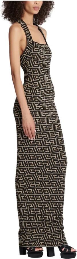 Balmain Monogram Gebreide Jurk met Open Rug Multicolor Dames - Foto 8