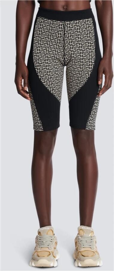 Balmain Monogram jersey fietsbroek Beige Dames - Foto 3