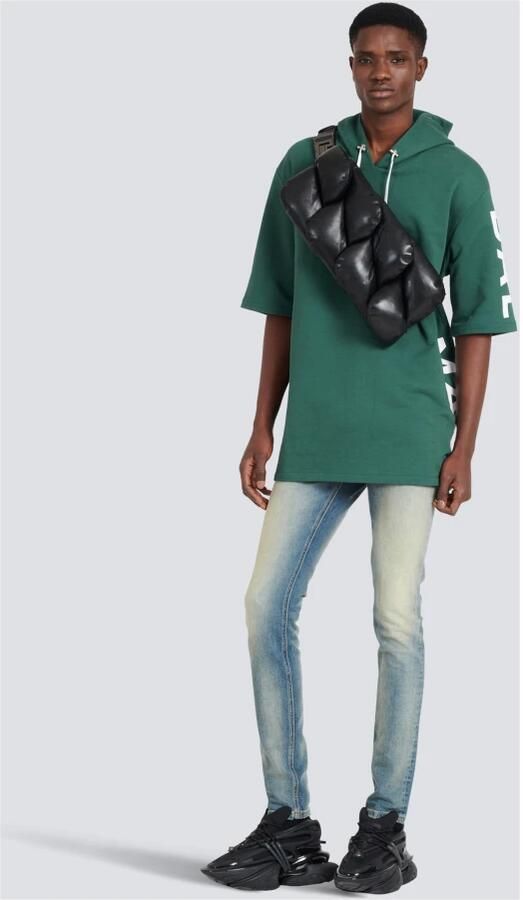 Balmain Sweatshirts Oversized ecodesigned katoenen hoodie met logoprint White Green Heren - Foto 6