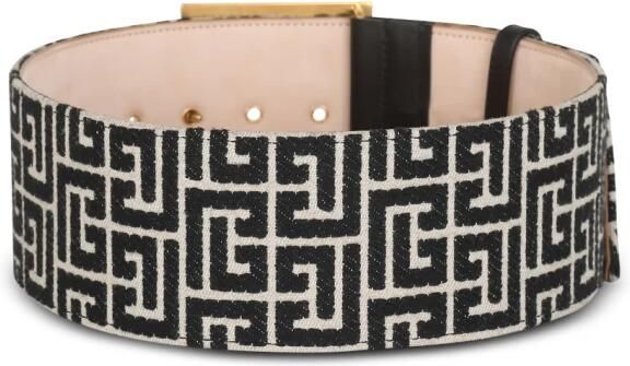 Balmain P-Riem monogram jacquard riem Black Dames - Foto 4
