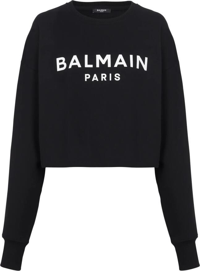 Balmain Geknipte sweatshirt Black Dames