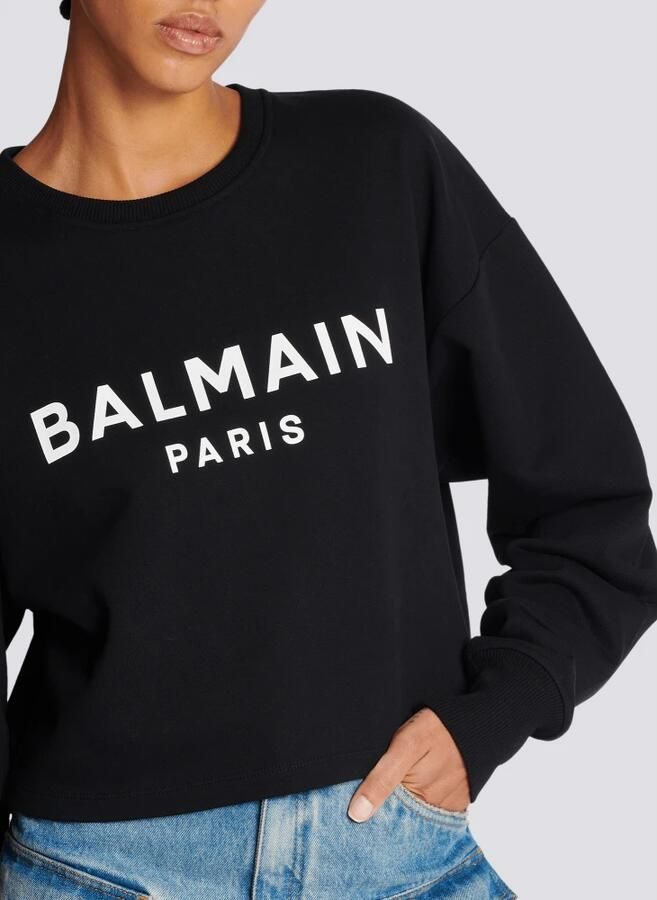 Balmain Geknipte sweatshirt Black Dames - Foto 3