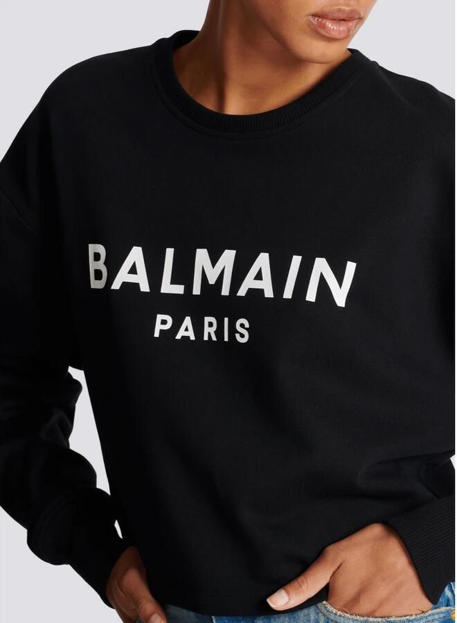 Balmain Geknipte sweatshirt Black Dames - Foto 2