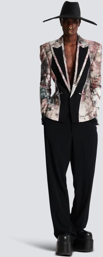 Balmain Pastel print cut-out jacket Meerkleurig Heren - Foto 6