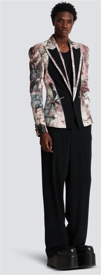 Balmain Pastel print cut-out jacket Meerkleurig Heren - Foto 4