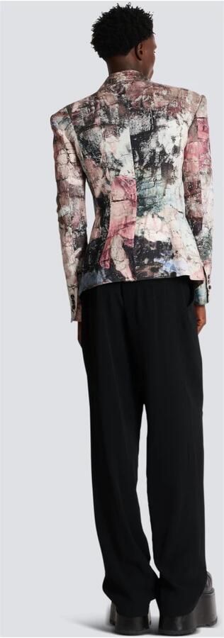 Balmain Pastel print cut-out jacket Meerkleurig Heren - Foto 5
