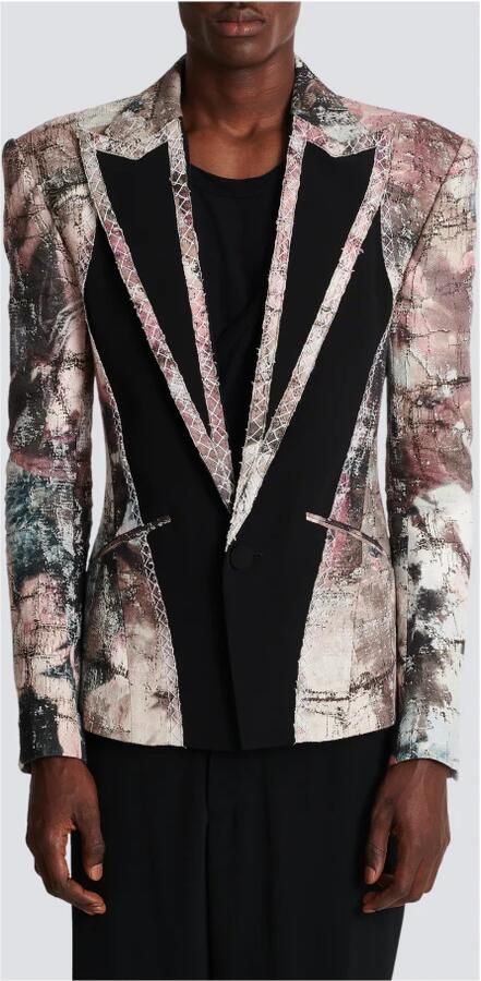 Balmain Pastel print cut-out jacket Meerkleurig Heren - Foto 3