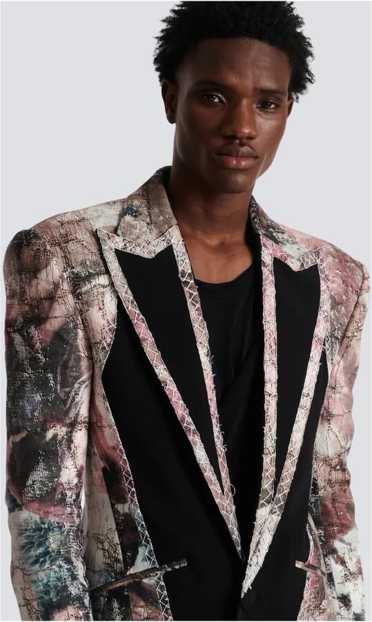 Balmain Pastel print cut-out jacket Meerkleurig Heren - Foto 2
