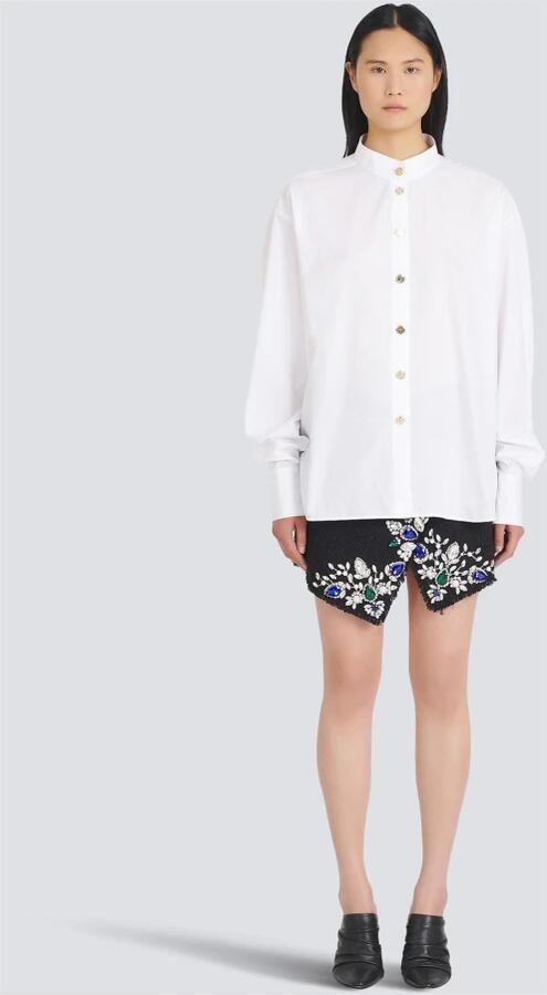 Balmain Popeline overhemd White Dames - Foto 4